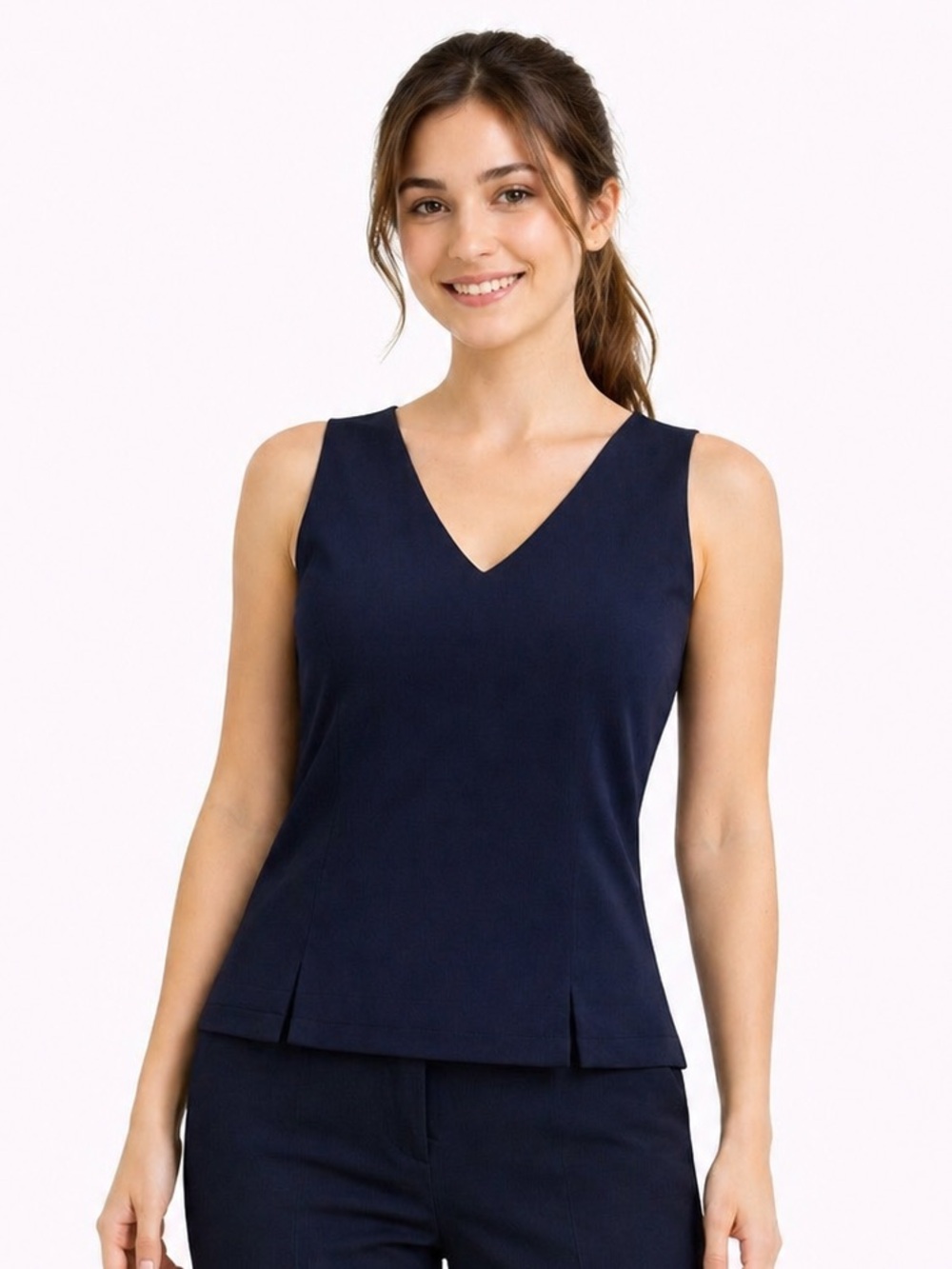Elegant Navy Sleeveless Top